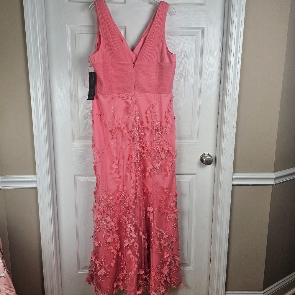 Adrianna‎ Papell Aidan Mattox NWT Floral Applique Embroidered Mermaid Gown 16 - Picture 12 of 16